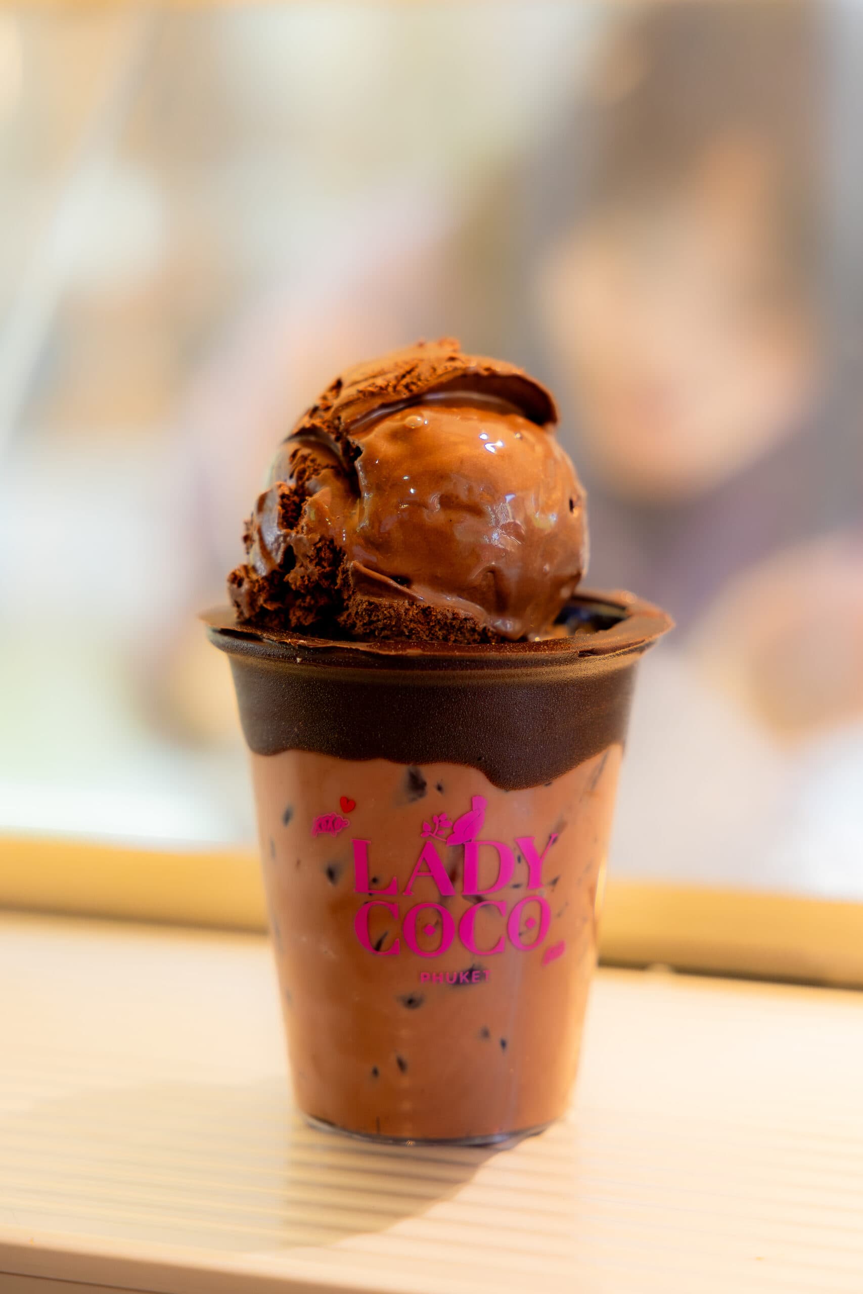 Chocolate ice cream drink