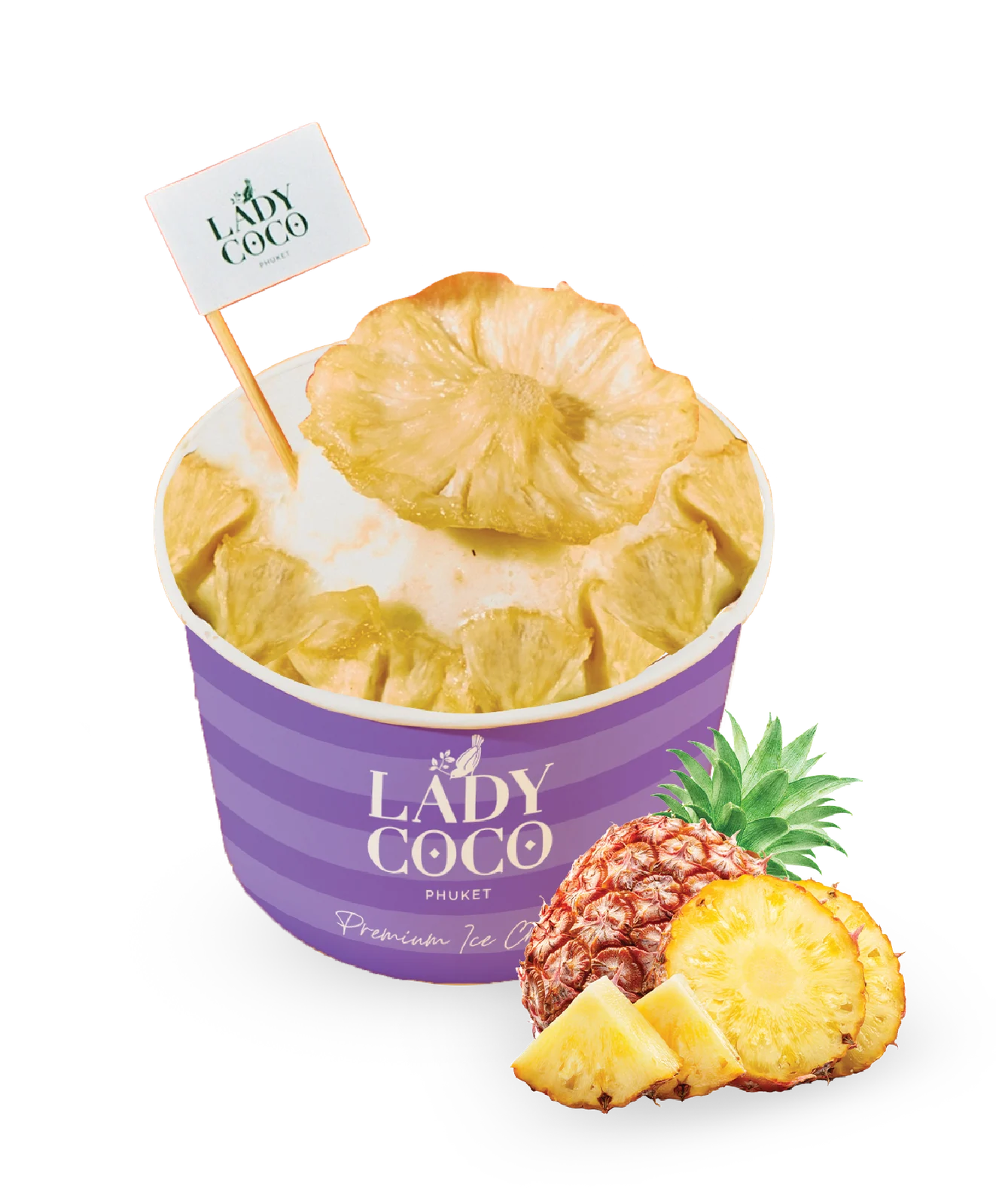 Lady Coco pineapple sundae menu image